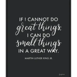 Wall Quotes & Signs-Kirkland's Home Mlk Words Of Wisdom Iii Framed Canvas Art Print Black/White