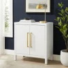 Cabinets & Sideboards-Kirkland's Home Mod Herringbone Cabinet White