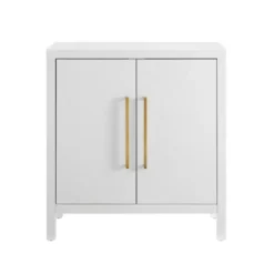 Cabinets & Sideboards-Kirkland's Home Mod Herringbone Cabinet White