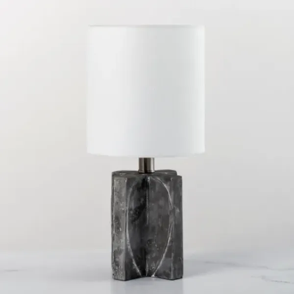 Table Lamps-Kirkland's Home Mod Marbled Gray Table Lamp White