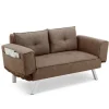 Sofas & Loveseats-Kirkland's Home Mod Wing Arm Convertible Sofa Brown