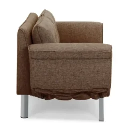 Sofas & Loveseats-Kirkland's Home Mod Wing Arm Convertible Sofa Brown