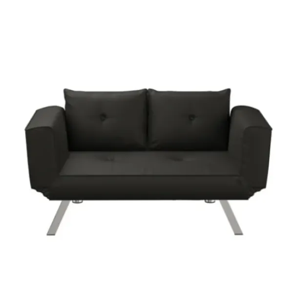 Sofas & Loveseats-Kirkland's Home Mod Wing Arm Convertible Sofa Black