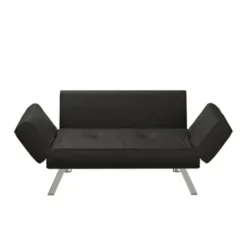 Sofas & Loveseats-Kirkland's Home Mod Wing Arm Convertible Sofa Black