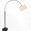 Floor Lamps-Kirkland's Home Modern Black Arch Floor Lamp Ivory