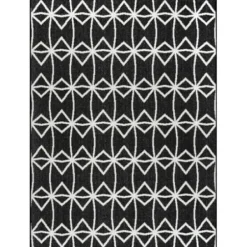 Outdoor Rugs-Kirkland's Home Modern Blue Floral Vines Outdoor Area Rug, 5X7 Blue/Ivory