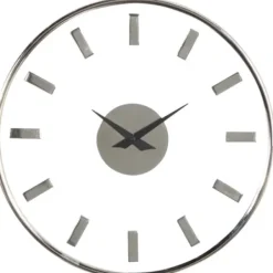 Clocks-Kirkland's Home Modern Clear Core Wall Clock Silver