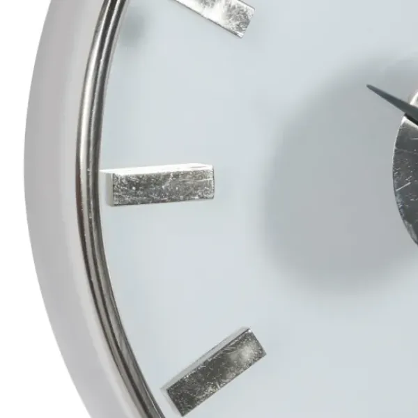 Clocks-Kirkland's Home Modern Clear Core Wall Clock Silver