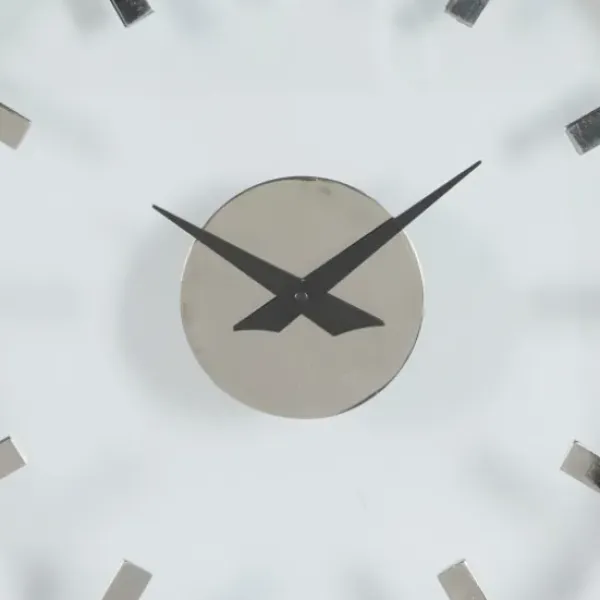 Clocks-Kirkland's Home Modern Clear Core Wall Clock Silver