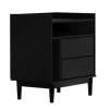 Nightstands-Kirkland's Home Modern Frame Wood Nightstand Black