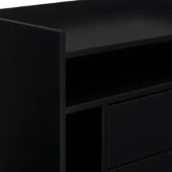 Nightstands-Kirkland's Home Modern Frame Wood Nightstand Black
