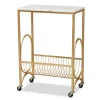 Kitchen Islands & Bar Carts-Kirkland's Home Modern Marble Deco Bar Cart