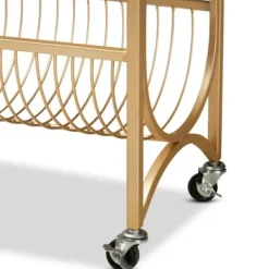 Kitchen Islands & Bar Carts-Kirkland's Home Modern Marble Deco Bar Cart
