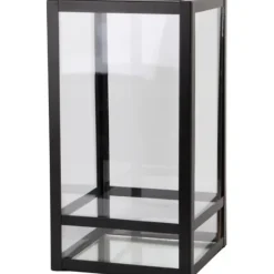 Lanterns-Kirkland's Home Modern Metal Lantern, 9 In. Black