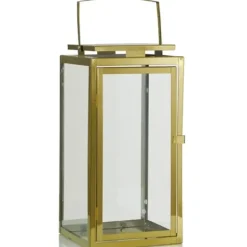 Lanterns-Kirkland's Home Modern Polished Lanterns, Set Of 2 Gold