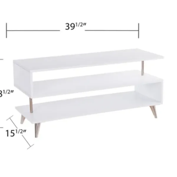 Tv Stands & Media Consoles-Kirkland's Home Modern Shape Tv Stand White