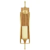 Sconces-Kirkland's Home Modern Warm Wood And Gold Sconce