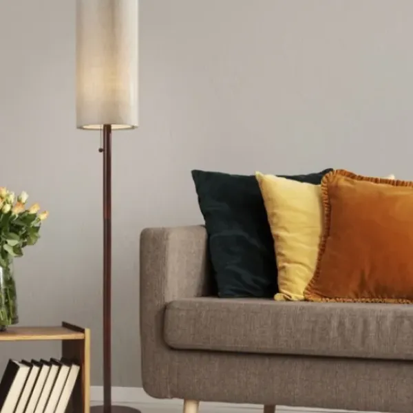 Floor Lamps-Kirkland's Home Modern Wood Emma Floor Lamp Tan