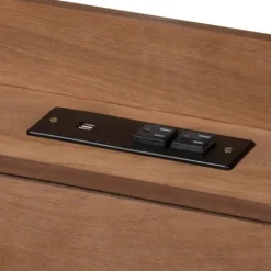Beds & Headboards-Kirkland's Home Modern Wood Full Platform Bed Brown