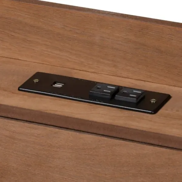 Beds & Headboards-Kirkland's Home Modern Wood Full Platform Bed Brown