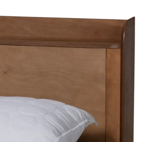 Beds & Headboards-Kirkland's Home Modern Wood Queen Platform Bed Brown