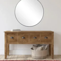 Decorative Mirrors-Kirkland's Home Moira Rounded Thin Frame Mirror, 32 In.