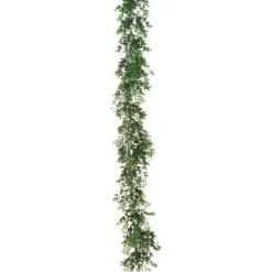 Arrangements & Greenery-Kirkland's Home Monochromatic Boxwood Garland, 72 In. Green