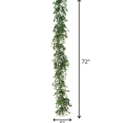 Arrangements & Greenery-Kirkland's Home Monochromatic Boxwood Garland, 72 In. Green