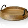 Decorative Trays-Kirkland's Home Monogram C Wood Tray With Handles White