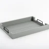 Decorative Trays-Kirkland's Home Monogram H Wood Tray With Handles White