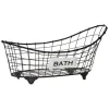 Baskets & Boxes-Kirkland's Home Monogrammed E Gray Plaid Leather Handle Jute Bin Tan