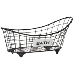 Baskets & Boxes-Kirkland's Home Monogrammed E Gray Plaid Leather Handle Jute Bin Tan