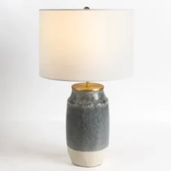 Table Lamps-Kirkland's Home Montgomery Two-Tone Speckled Table Lamp White