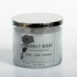 Candles-Kirkland's Home Moonlit Night Triple Wick Jar Candle Blue/Clear