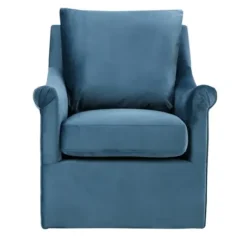 Accent Chairs-Kirkland's Home Mora Swivel Accent Chair Blue