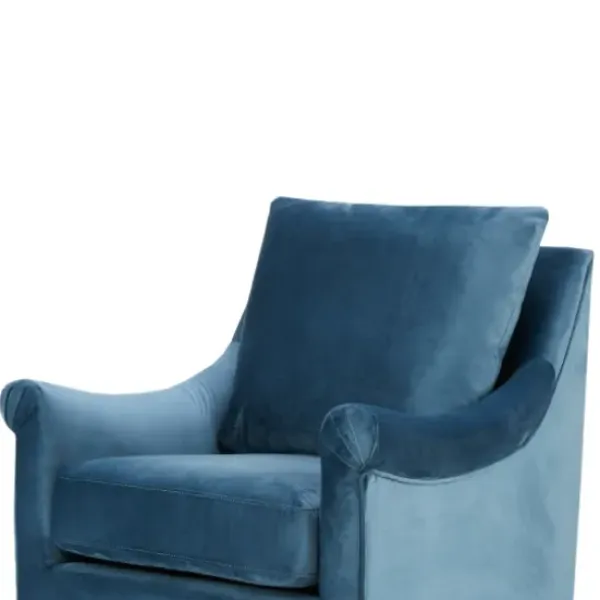 Accent Chairs-Kirkland's Home Mora Swivel Accent Chair Blue