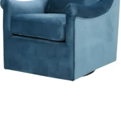 Accent Chairs-Kirkland's Home Mora Swivel Accent Chair Blue