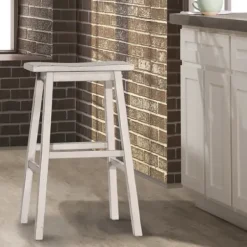 Bar Stools & Counter Height Stools-Kirkland's Home Moreno Sea Counter Stool White