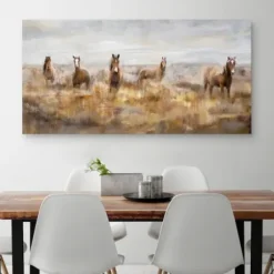 Canvas Art-Kirkland's Home Morning Herd Canvas Art Print Tan