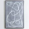 Framed Art-Kirkland's Home Mottled Gray Thoughts Framed Art Print Gray/White