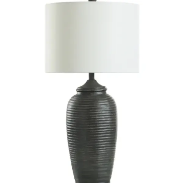 Table Lamps-Kirkland's Home Mottled Ridge Table Lamp Black