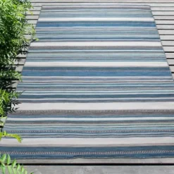 Outdoor Rugs-Kirkland's Home Multicolor Burst Indoor/Outdoor Area Rug, 5X8 Blue/Orange/Green