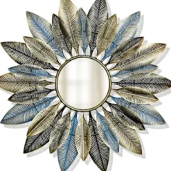Decorative Mirrors-Kirkland's Home Multicolor Iron Petal Sunburst Mirror
