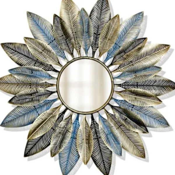 Decorative Mirrors-Kirkland's Home Multicolor Iron Petal Sunburst Mirror