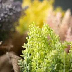 Arrangements & Greenery-Kirkland's Home Multicolor Lavender Burlap Arrangements, Set Of 4 Green/Pink/Purple/Yellow