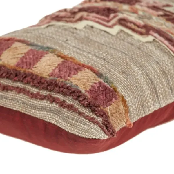 Pillows-Kirkland's Home Multicolor Tapestry Pillow Tan/Red/Multi