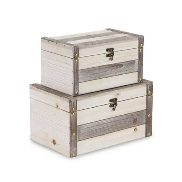 Baskets & Boxes-Kirkland's Home Multicolor Wooden Baskets, Set Of 2 Tan
