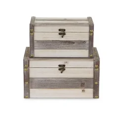 Baskets & Boxes-Kirkland's Home Multicolor Wooden Baskets, Set Of 2 Tan