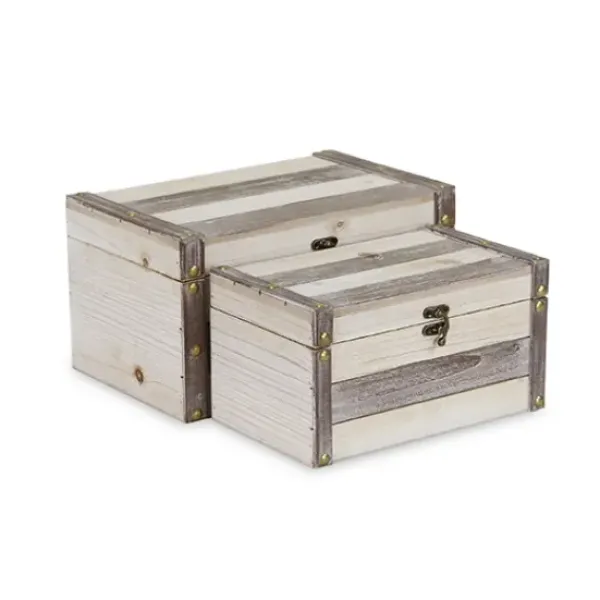 Baskets & Boxes-Kirkland's Home Multicolor Wooden Baskets, Set Of 2 Tan