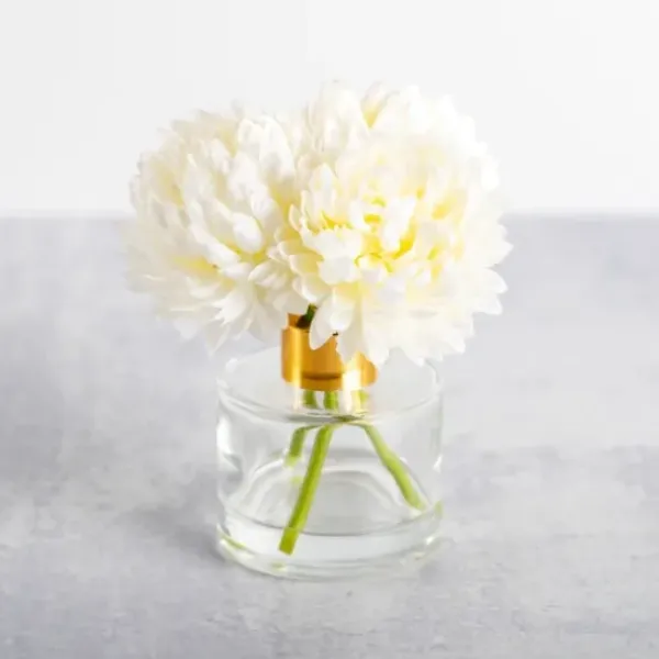 Arrangements & Greenery-Kirkland's Home Mum Arrangement In Glass Vase White
